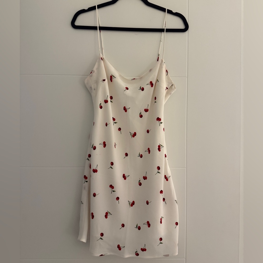 Abercrombie & Fitch Cream Mini Dress with Red Floral Print